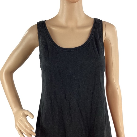 Eileen Fisher Black Organic Linen Scoop Neck Tank Top Size Small - Picture 2 of 7